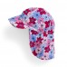 泳帽【粉藍花朵】玩沙遮陽帽1-6Y