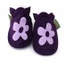 英國手工鞋-小花花purple